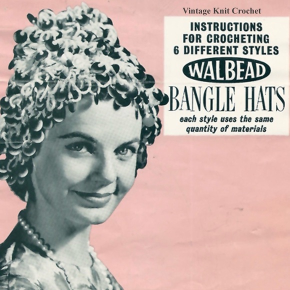 Vintage 60s Pailettes Sequin Crochet Wool Pixie Cap Hat - Picture 5 of 8